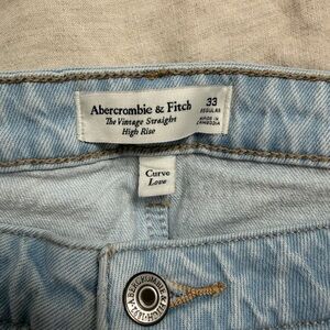 Abercrombie & Fitch Light Blue “The Vintage Straight High-Rise” Jeans
